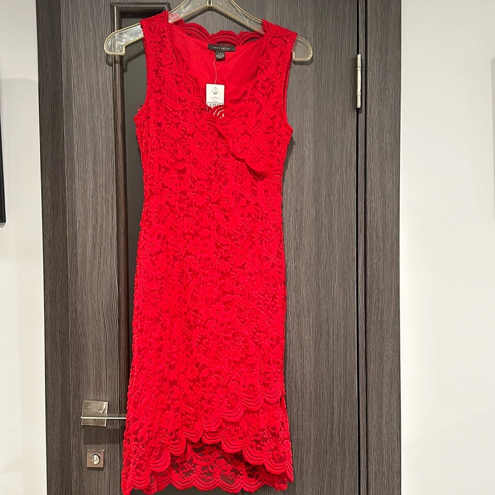 Suzy Shier Red Laced Sleeveless Dress (New with Tag)